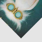 Fantastische Fluffy Niedlich White Bird BS8 Decoup Seidenpapier (Ausschnitt)