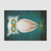 Fantastische Fluffy Niedlich White Bird BS8 Decoup Seidenpapier (Vorderseite)