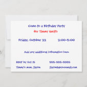 Fantastische Flugzeug-Einladung Einladung (Rückseite)