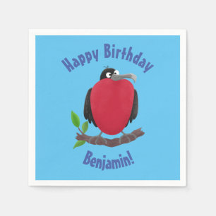 Fantastische Fregattvogelservietten Cartoon Servie Serviette