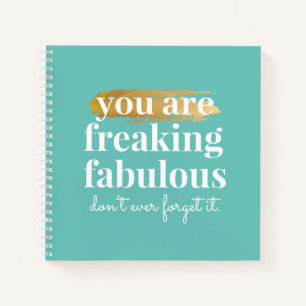 Fantastische Freunde Inspiration Spaß Aqua Blue Notizblock