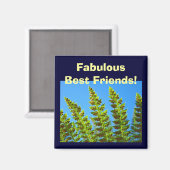 Fantastische Freunde! Magnete Green Fern Fronds Magnet (Vorderseite/Rückseite)
