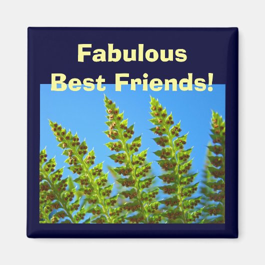 Fantastische Freunde! Magnete Green Fern Fronds Magnet (Vorne)