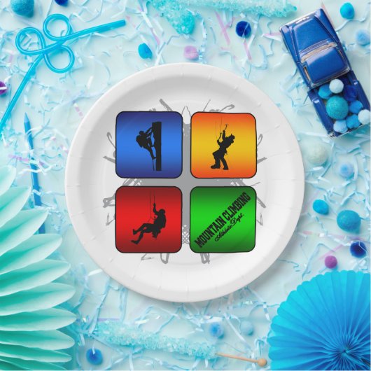 Fantastische Gebirgskletternstädtische Art Pappteller (Party)