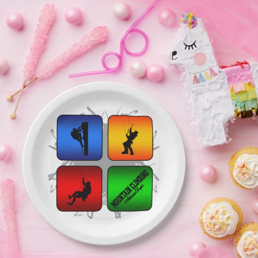 Fantastische Gebirgskletternstädtische Art Pappteller (Party)