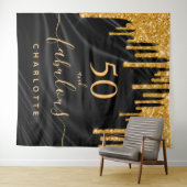 Fantastische Geburtstagsfeier Glitzer Wandteppich (Beispiel (Horizontal))