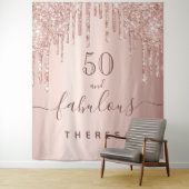 Fantastische Geburtstagsparty Glitzer Rose Goldgla Wandteppich (Beispiel)