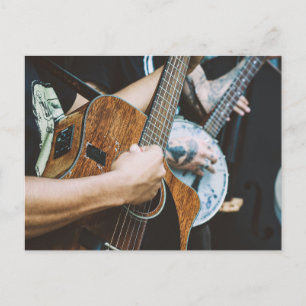 Fantastische Gitarre Postkarte