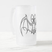 fantastische groß-ohrige Schläger-Tasse Mattglas Bierglas (Vorderseite Links)