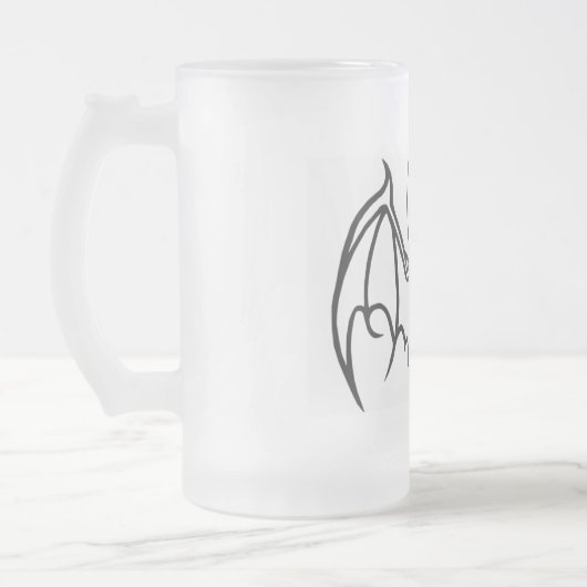 fantastische groß-ohrige Schläger-Tasse Mattglas Bierglas (Links)