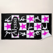 FANTASTISCHE GYMNASTICS PERSONALISIERTE STRANDSTAD STRANDTUCH (Vorderseite)