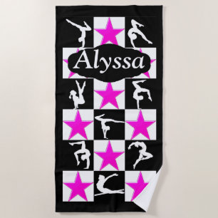FANTASTISCHE GYMNASTICS PERSONALISIERTE STRANDSTAD STRANDTUCH