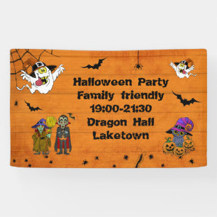 Fantastische Halloween-Einladungen für Party Banner