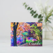 Fantastische Herbstfarben Herbst Blätter Bäume Lan Postkarte (Stehend Vorderseite)