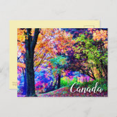 Fantastische Herbstfarben Herbst Blätter Bäume Lan Postkarte (Vorne/Hinten)