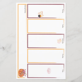 Fantastische Herbstwoche-Betrachter-Plannereinlage