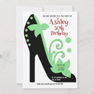 Fantastische High Heel Geburtstagseinladung Einladung