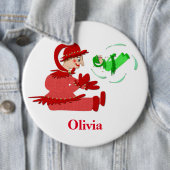 Fantastische Holzfiguren, Personalisierte Kinder Button (Beispiel)