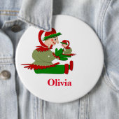 Fantastische Holzfiguren, Personalisierte Kinder Button (Beispiel)
