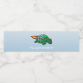 Fantastische Jetpack Turtle Wasserflaschenetikett (Einzelnes Label)