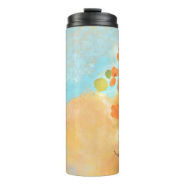 Fantastische kalifornische Orange Poppies Fields Thermosbecher