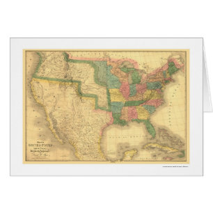 Fantastische Karte 1839 US Amerika