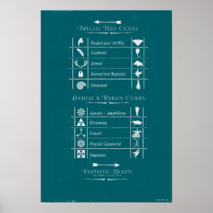 FANTASTISCHE KÄSTE UND WO SIE FINDEN SIE™Code-Char Poster