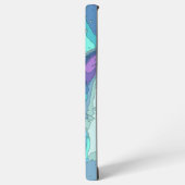 Fantastische Katze auf futuristischem Hintergrund Samsung Galaxy Hülle (Linke Seite)