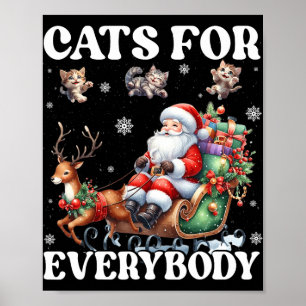 Fantastische Katzen für alle Santa Cat Lover Xmas  Poster
