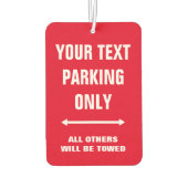 Fantastische Klimaanlage mit Parkplatz nur Schild Autolufterfrischer (Rückseite)