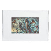 Fantastische Kreatur-Ansammlung Kissenbezug (Rückseite)