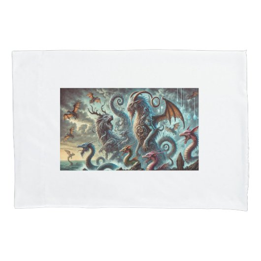 Fantastische Kreatur-Ansammlung Kissenbezug (Vorderseite)