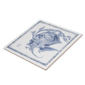 Fantastische Kreatur Bezaubernd Jugendstil Delft Fliese (Seite)