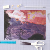 Fantastische Landschaft von Mikhail Vrubel Seidenpapier (Handwerk)