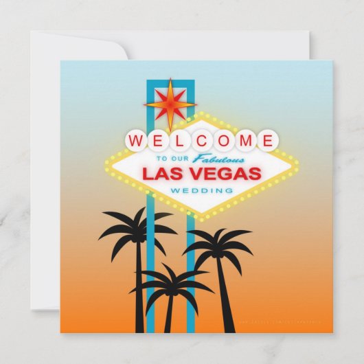 Fantastische Las Vegas Hochzeit Einladung (Vorderseite)
