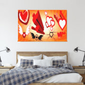 FANTASTISCHE LEINWAND KUNST - HERZEN - LIEBE - WAL (Insitu (Schlafzimmer))