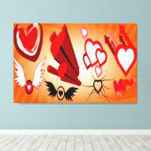 FANTASTISCHE LEINWAND KUNST - HERZEN - LIEBE - WAL (Insitu (Holzboden))