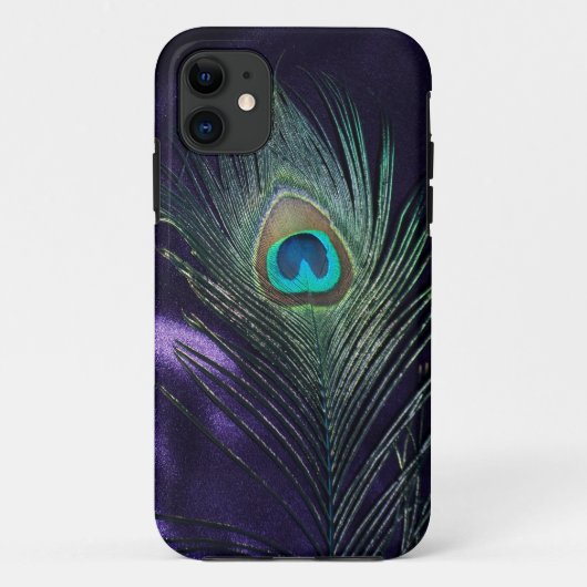 Fantastische lila Pfau-Feder Case-Mate iPhone Hülle (Rückseite)