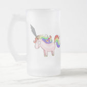 Fantastische männliche Unicorn-Bier-Tasse Mattglas Bierglas (Links)