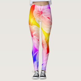 Fantastische mehrfarbige Lilien-Blume Leggings