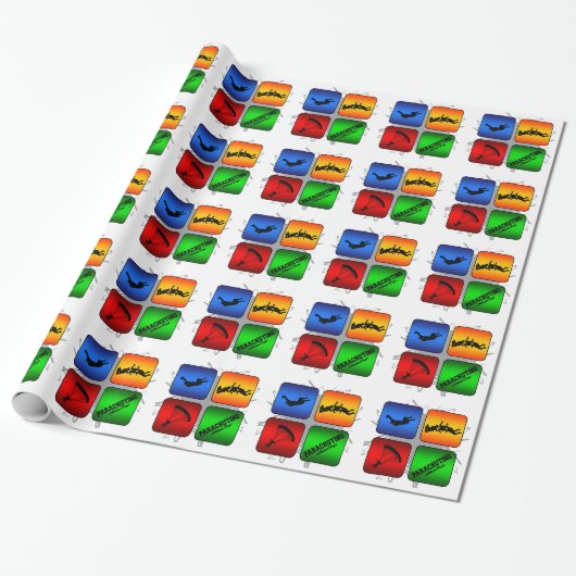 Fantastische mit Fallschirm abspringende Geschenkpapier (Ungerollt)