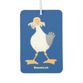 Fantastische Möwe mit Pommes frites Cartoon Autolufterfrischer (Vorderseite)