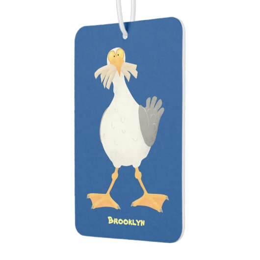 Fantastische Möwe mit Pommes frites Cartoon Autolufterfrischer (Links)