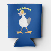 Fantastische Möwe mit Pommes frites Cartoon Dosenkühler (Vorderseite)