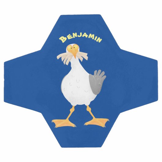 Fantastische Möwe mit Pommes frites Cartoon Fußball (Flach)