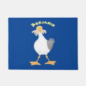 Fantastische Möwe mit Pommes frites Cartoon Fußmatte (Vorderseite)