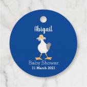 Fantastische Möwe mit Pommes frites Cartoon Geschenkanhänger (Rückseite)