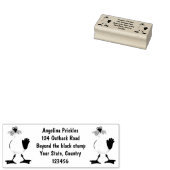 Fantastische Möwe mit Pommes frites Cartoon Gummistempel (Stempel)