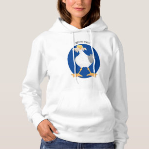 Fantastische Möwe mit Pommes frites Cartoon Hoodie