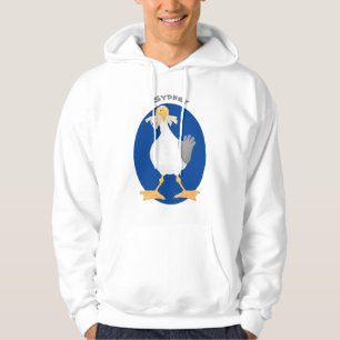 Fantastische Möwe mit Pommes frites Cartoon Hoodie